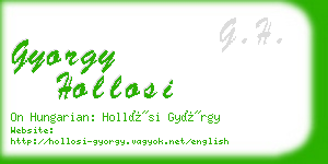 gyorgy hollosi business card